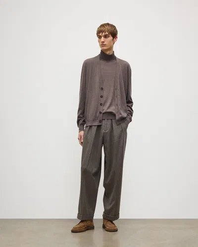 Johnstons Of Elgin Forsyth Brown Superfine Cashmere Cardigan