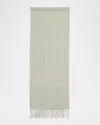 Johnstons Of Elgin Fringe Cashmere Scarf In Green