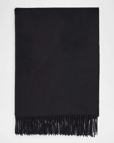 Johnstons Of Elgin Fringe Cashmere Stole In Black