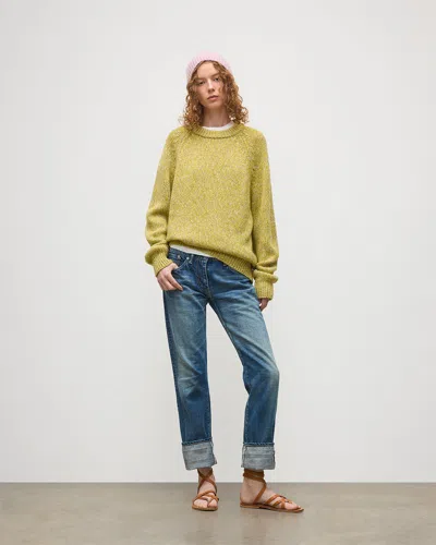 Johnstons Of Elgin Fyfe Yellow Cashmere Jumper