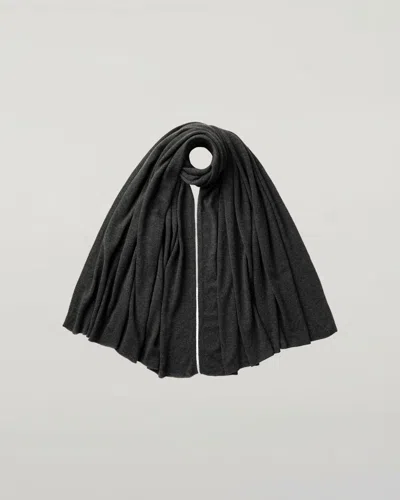 Johnstons Of Elgin Gauzy Cashmere Dark Grey Travel Stole In Gray