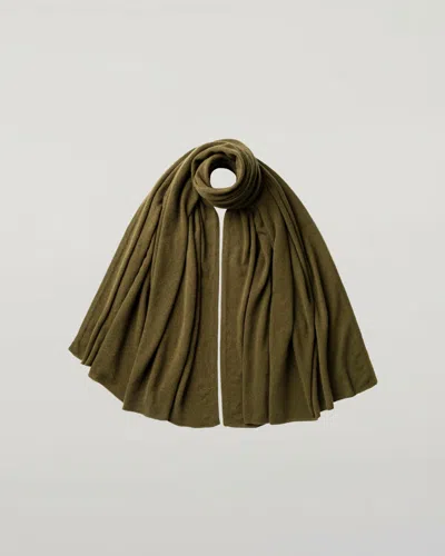 Johnstons Of Elgin Gauzy Cashmere Olive Green Travel Stole