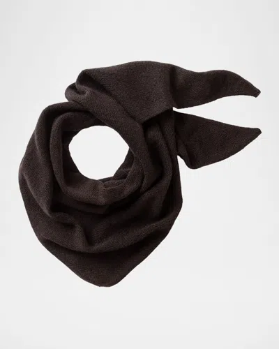 Johnstons Of Elgin Gauzy Cashmere Triangle Neck Tie In Brown