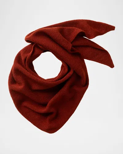 Johnstons Of Elgin Gauzy Cashmere Triangle Neck Tie In Red