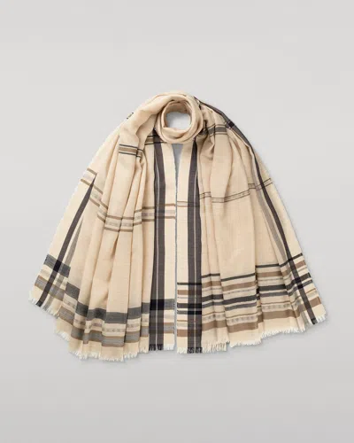 Johnstons Of Elgin Helmina Natural Cashmere Scarf In Neutral