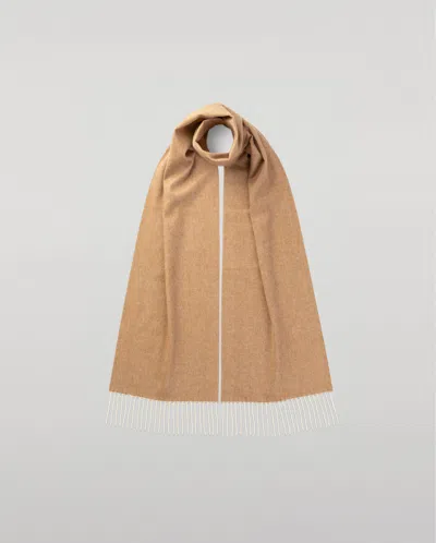 Johnstons Of Elgin Herringbone Cashmere & Vicuña Scarf In Brown