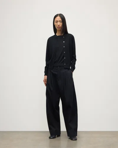 Johnstons Of Elgin Honor Black Superfine Cashmere Cardigan