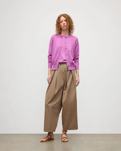 Johnstons Of Elgin Honor Pink Superfine Cashmere Cardigan