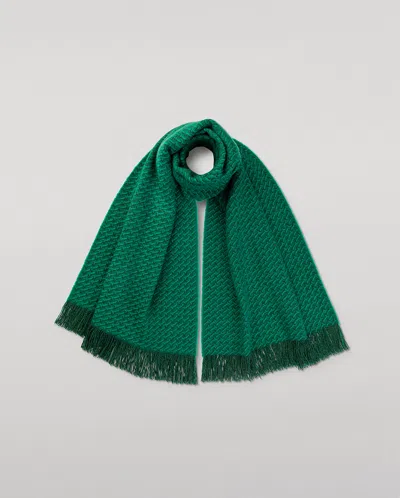 Johnstons Of Elgin Iona Green Cashmere Scarf