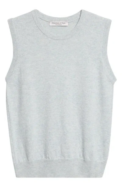 Johnstons Of Elgin Iris Cashmere Sweater Vest In Gray