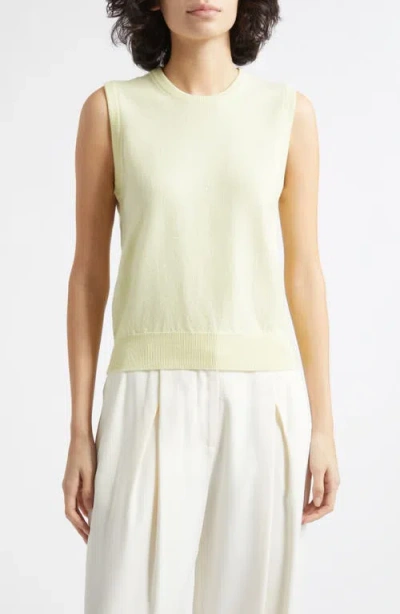 Johnstons Of Elgin Iris Cashmere Sweater Vest In Yellow