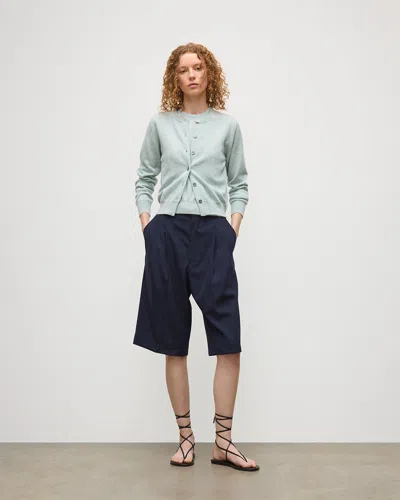 Johnstons Of Elgin Iris Light Green Classic Cashmere Cardigan