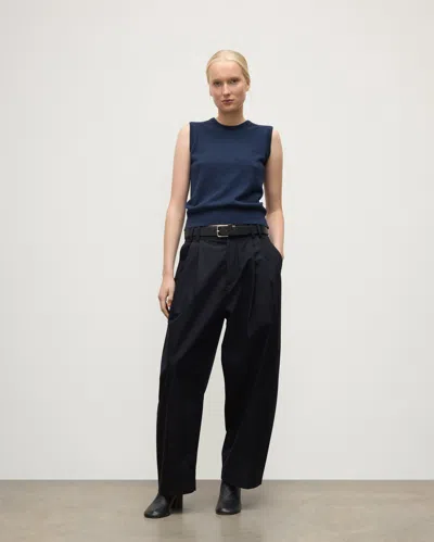 Johnstons Of Elgin Iris Navy Classic Cashmere Tank In Blue