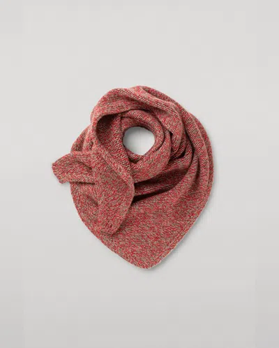 Johnstons Of Elgin Keill Red Marl Cashmere Triangle In Pink