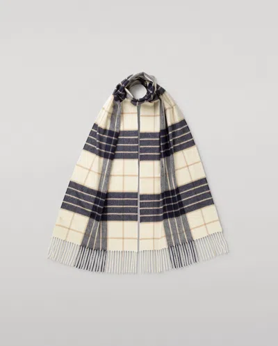 Johnstons Of Elgin Knockmore Tartan Wide Cashmere Scarf In Multi