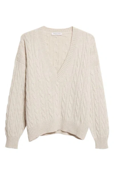 Johnstons Of Elgin Kylesku Cable Knit Casmere Sweater In Neutral