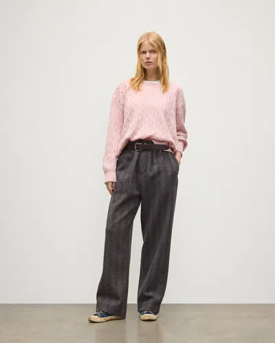 Johnstons Of Elgin Kylesku Pink Cashmere Jumper