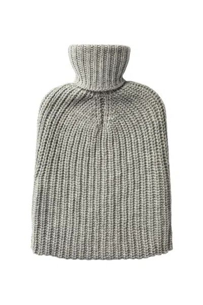 Johnstons Of Elgin Light Grey Cashmere Hot Water Bottle Cover In Gray