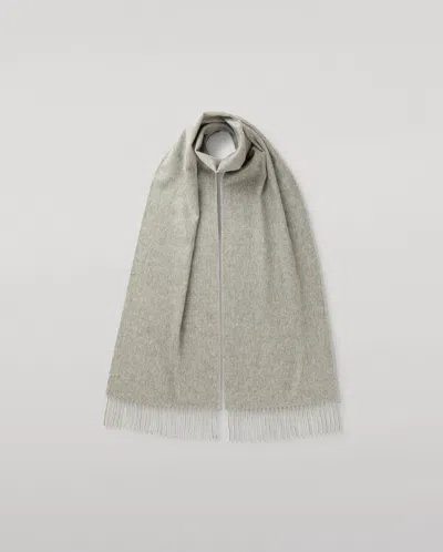 Johnstons Of Elgin Light Grey Cashmere Scarf In Gray