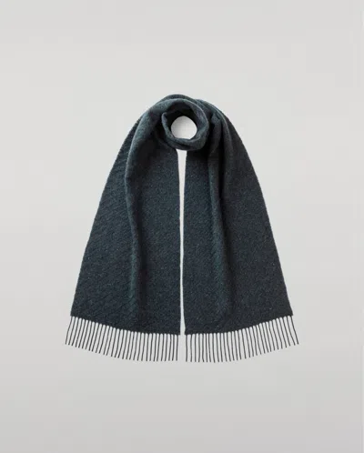 Johnstons Of Elgin Lofty Twill Blue Cashmere Scarf