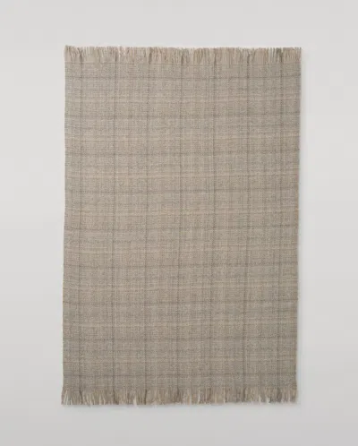 Johnstons Of Elgin Luxury Texture Grey & Natural Throw In Gray