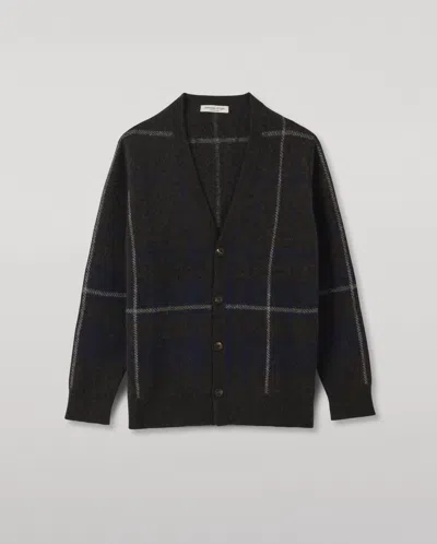 Johnstons Of Elgin Mack Grey Brushed Cashmere-silk Cardigan In Gray