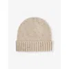 Johnstons Of Elgin Mens Cream Dun Donegal Donegal Cashmere Beanie