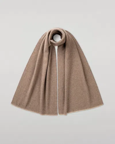 Johnstons Of Elgin Mountain Twill Natural Cashmere Scarf In Black