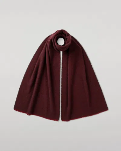 Johnstons Of Elgin Mountain Twill Red Cashmere Scarf In Black