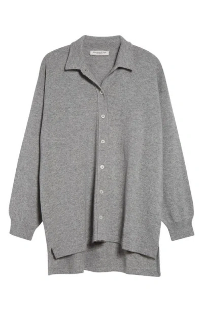 Johnstons Of Elgin Munro Cashmere Shirt In Gray