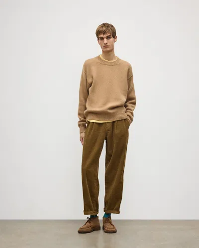 Johnstons Of Elgin Murchison Camel Marble Cashmere & Cotton Jumper In Brown