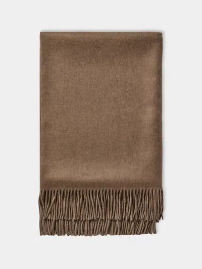 Johnstons Of Elgin Otter Cashmere Reversible Throw (75in/1.9m)