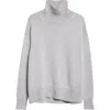 Johnstons Of Elgin Oversize Cashmere Turtleneck Sweater In Light Grey