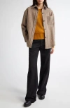 Johnstons Of Elgin Oversize Donegal Cashmere & Wool Button-up Shirt