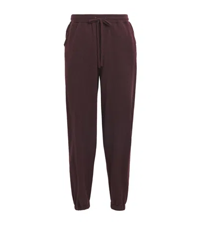 Johnstons Of Elgin Performance Cashmere Sweatpants In Burgundy