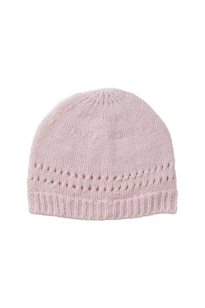 Johnstons Of Elgin Pink Cashmere Baby Beanie