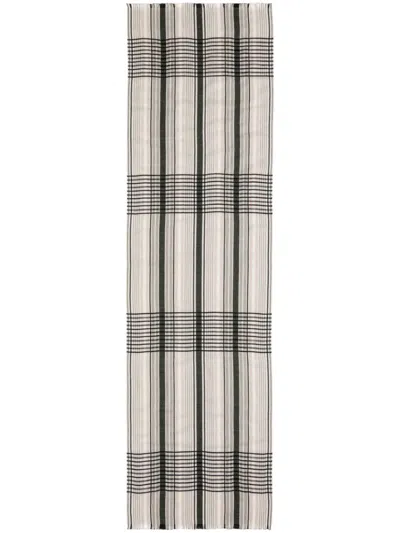 Johnstons Of Elgin Plaid Scarf In Neutrals