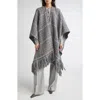 Johnstons Of Elgin Plaid Wool Cape In Gray