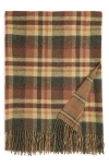 Johnstons Of Elgin Plaid Wool Throw Blanket In Block Check/windowpane Check