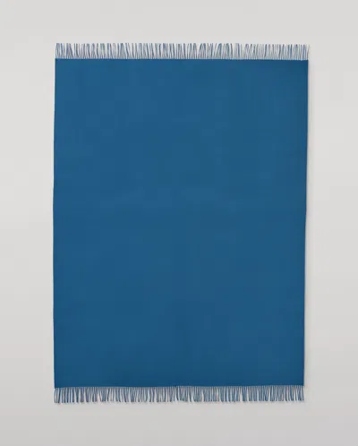 Johnstons Of Elgin Plain Blue Cashmere Throw