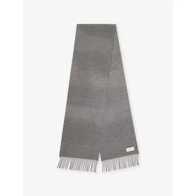 Johnstons Of Elgin Plain Cashmere Scarf In Gray