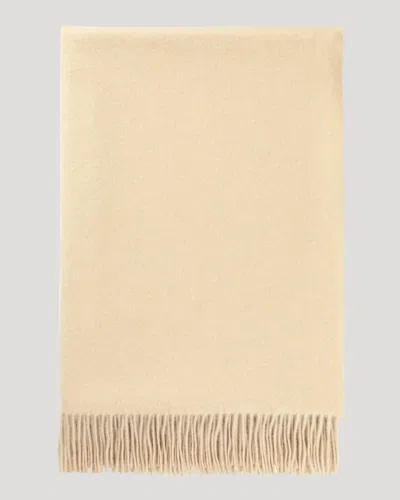 Johnstons Of Elgin Plain Cashmere Throw In Blonde In Neutral