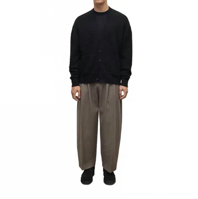 Plaited Texture Black Cashmere Cardigan from Johnstons of Elgin