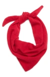 Johnstons Of Elgin Reel Cashmere Triangle Scarf In Red