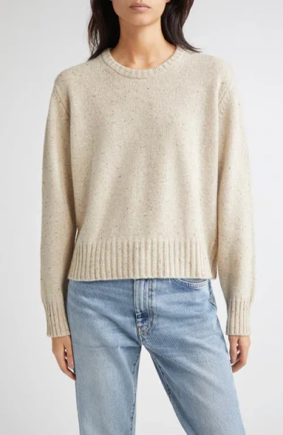 Johnstons Of Elgin Relaxed Fit Cashmere Donegal Sweater In Neutral