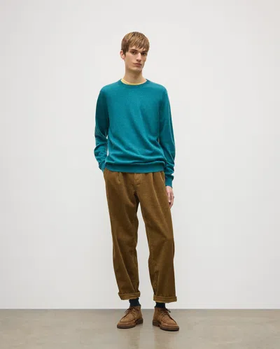 Johnstons Of Elgin Reuben Green Cashmere Crew Jumper