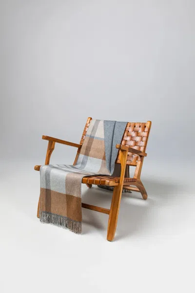 Johnstons Of Elgin Reversible Cashmere Leven Check Throw In Brown