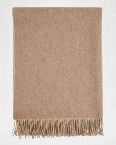 Johnstons Of Elgin Reversible Cashmere Stole In Natural