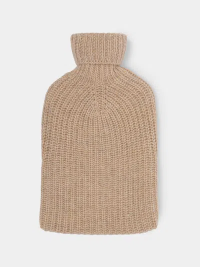 Johnstons Of Elgin Ribbed Cashmere Hot Water Bottle In Brown