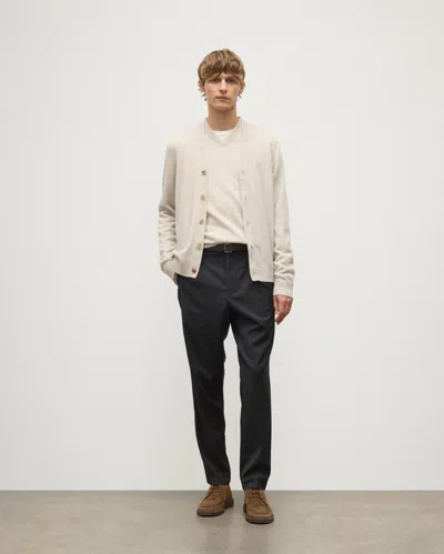 Johnstons Of Elgin Rory Natural Classic Cashmere Cardigan In Neutral